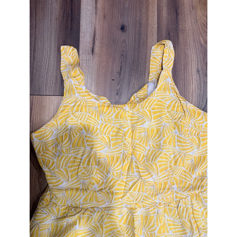 Blu Pepper Sundress Yellow Women's Large Lined Fit Flare - Picture 2 of 6